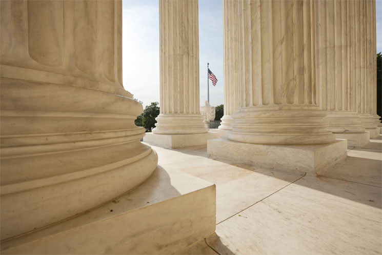 Legal Building with American Flag in the background